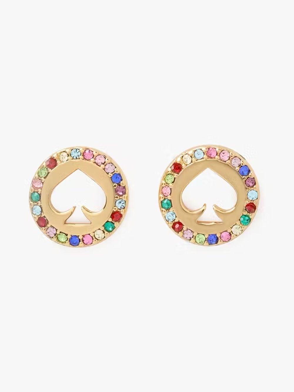 Kate Spade Spot The Spade Pave Halo Studs NWT